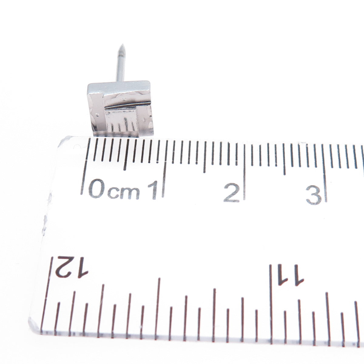 ANSON 925 Sterling Silver Vintage Square Tie Tack Lapel Pin