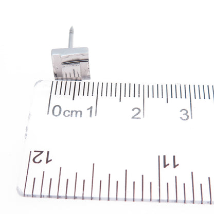 ANSON 925 Sterling Silver Vintage Square Tie Tack Lapel Pin