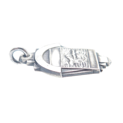 NOBLE & CO. Sterling Silver Vintage 1959 BCC Swimming Medal 2nd Place Pendant