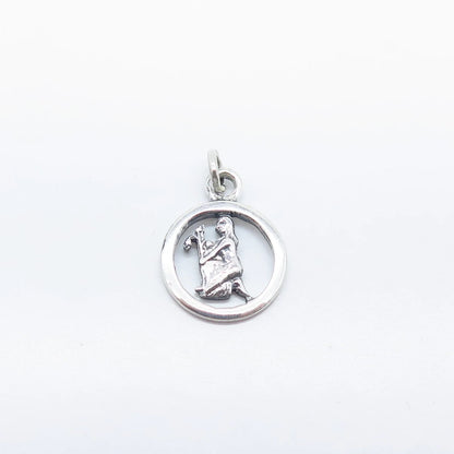 925 Sterling Silver Vintage Indian Hunter Charm Pendant