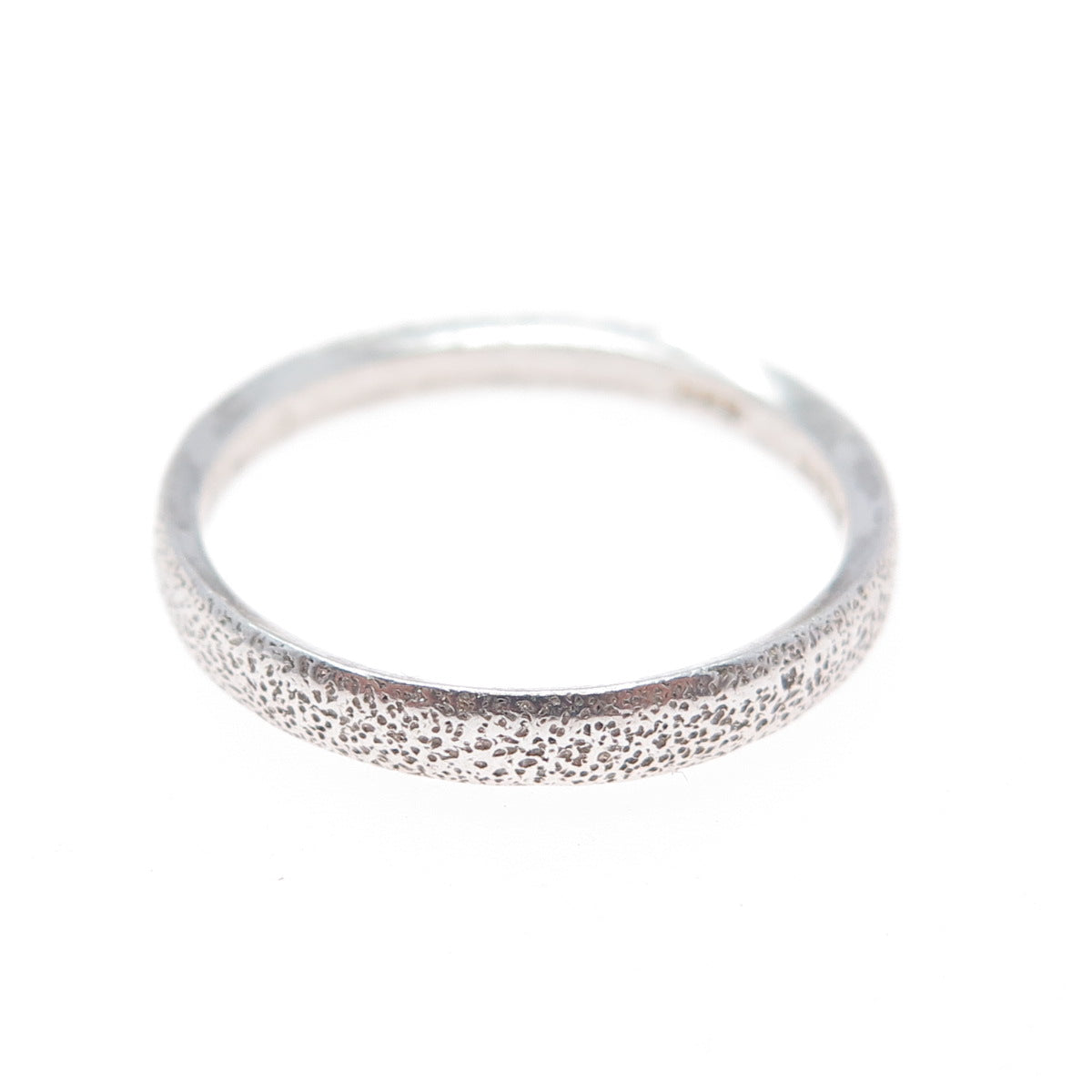 925 Sterling Silver Vintage Textured Stackable Band Ring Size 9.25