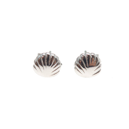 925 Sterling Silver Seashell Stud Earrings