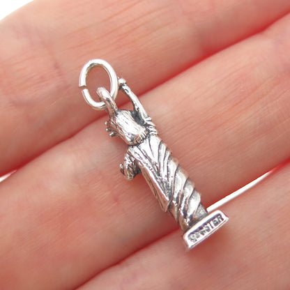 MAISELS INDIAN TRADING Sterling Vintage Statue of Liberty Oxidized Charm Pendant
