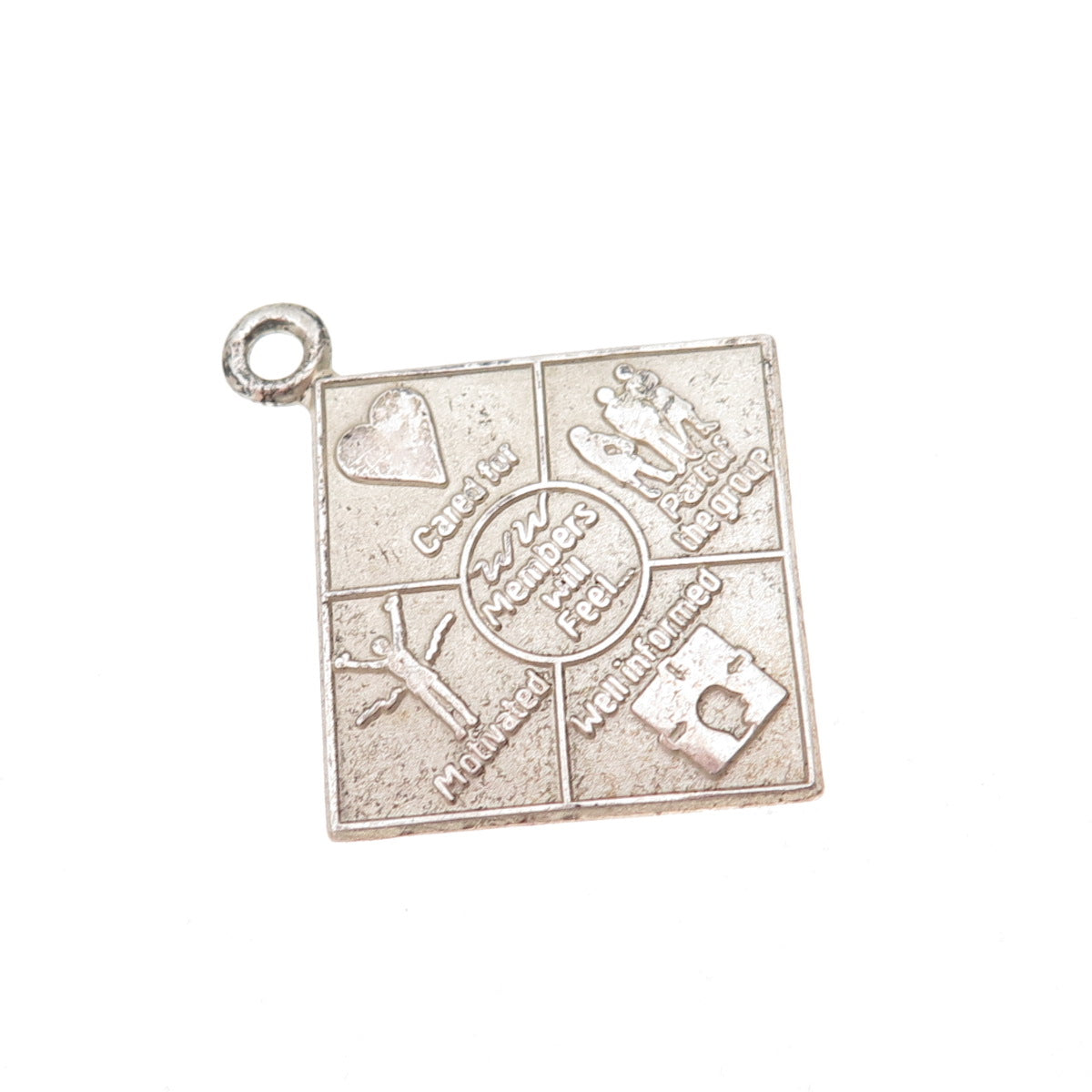 925 Sterling Silver Vintage Weight Watchers Members Will Feel Charm Pendant
