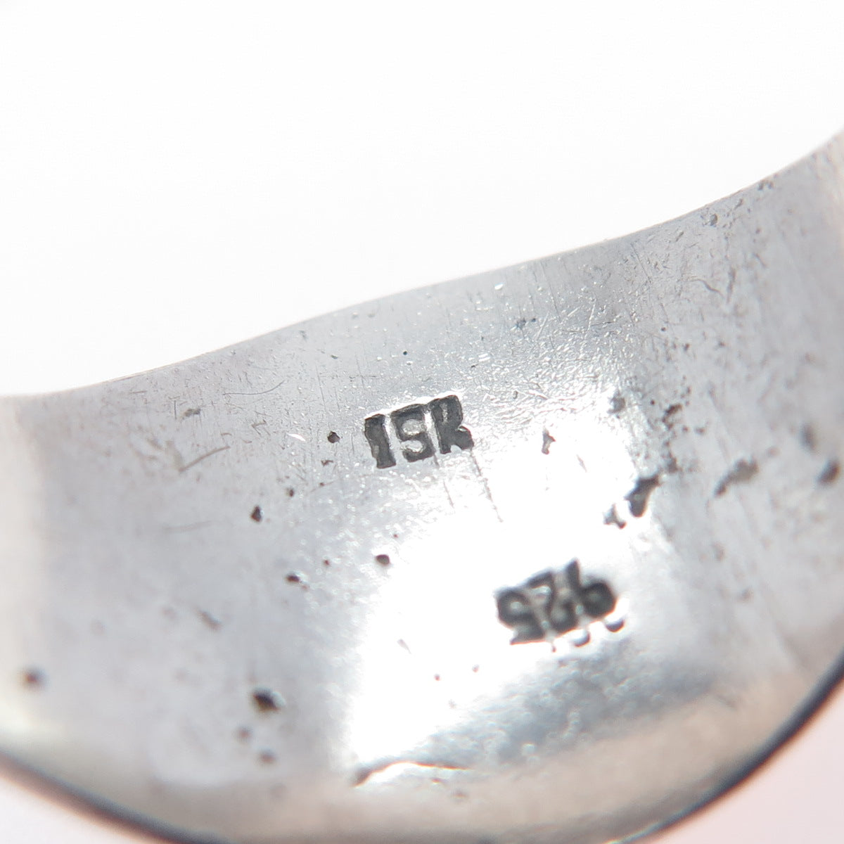 18K Gold 925 Sterling Silver Vintage Indian Chief Signet Ring Size 8