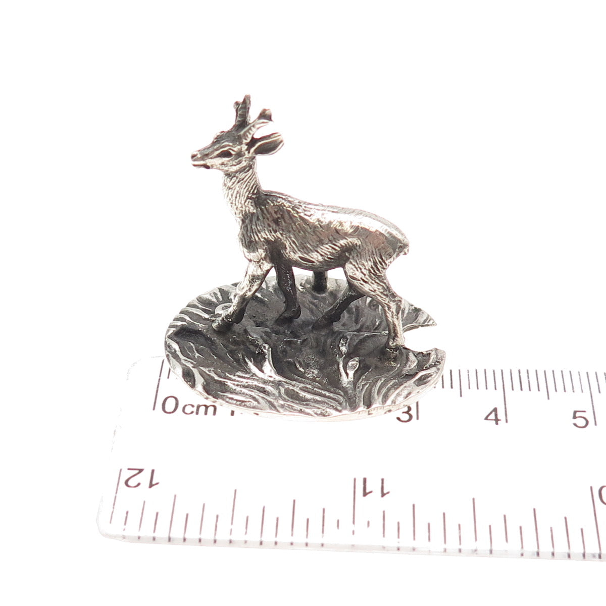 Francesco Caputo 800 Silver Vintage Italy Deer Place Card Holder