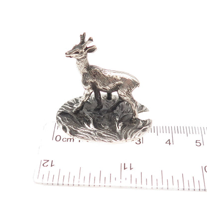 Francesco Caputo 800 Silver Vintage Italy Deer Place Card Holder