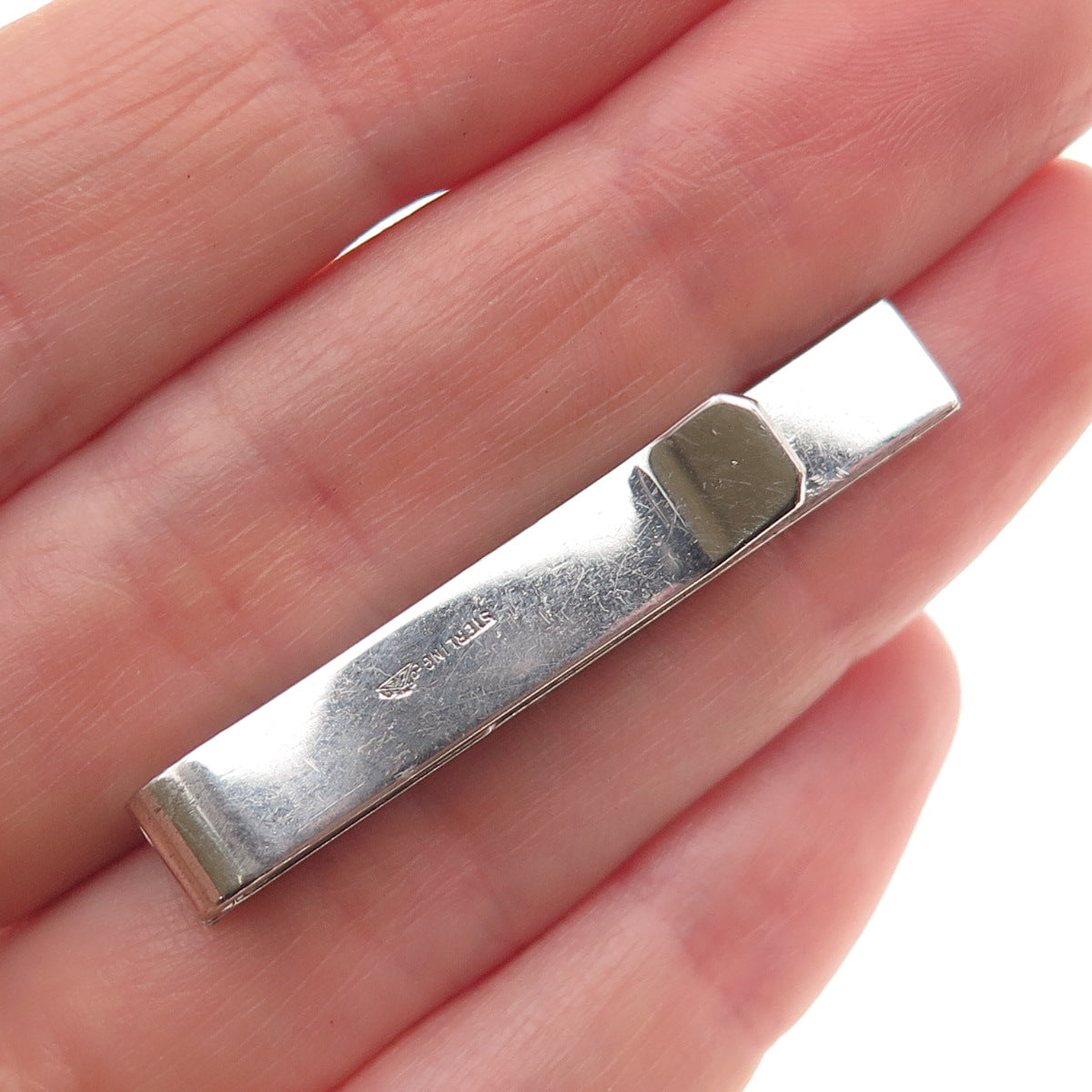 Dolan & Bullock 925 Sterling Silver Vintage Brushed Tie Bar Clip
