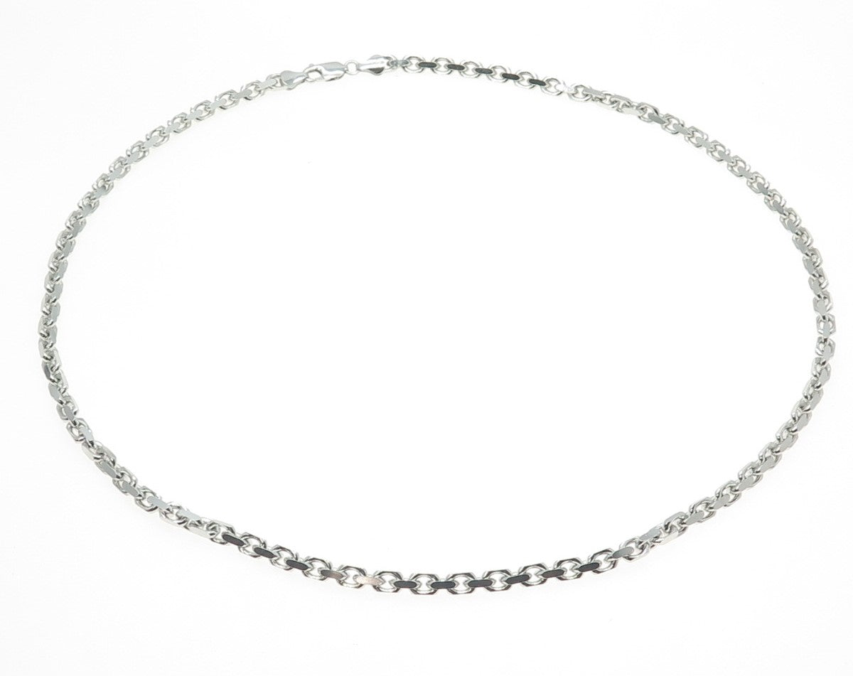 KARIZIA SPA KA 1772 Sterling Silver Italy Solid 50.8g Cable Chain Necklace 24"