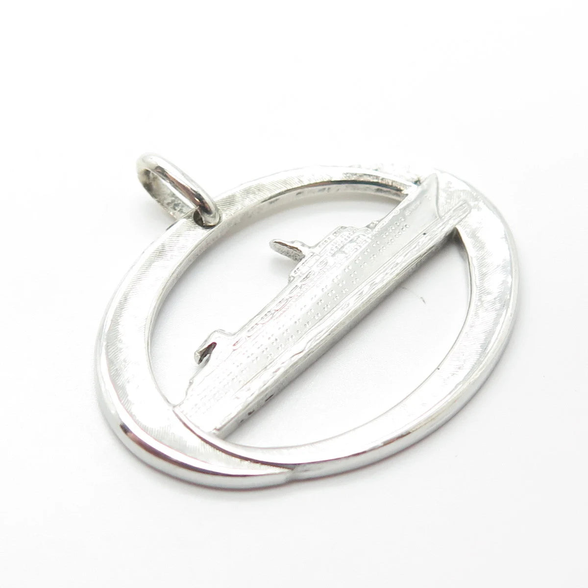 925 Sterling Silver Vintage Liner Ship Pendant