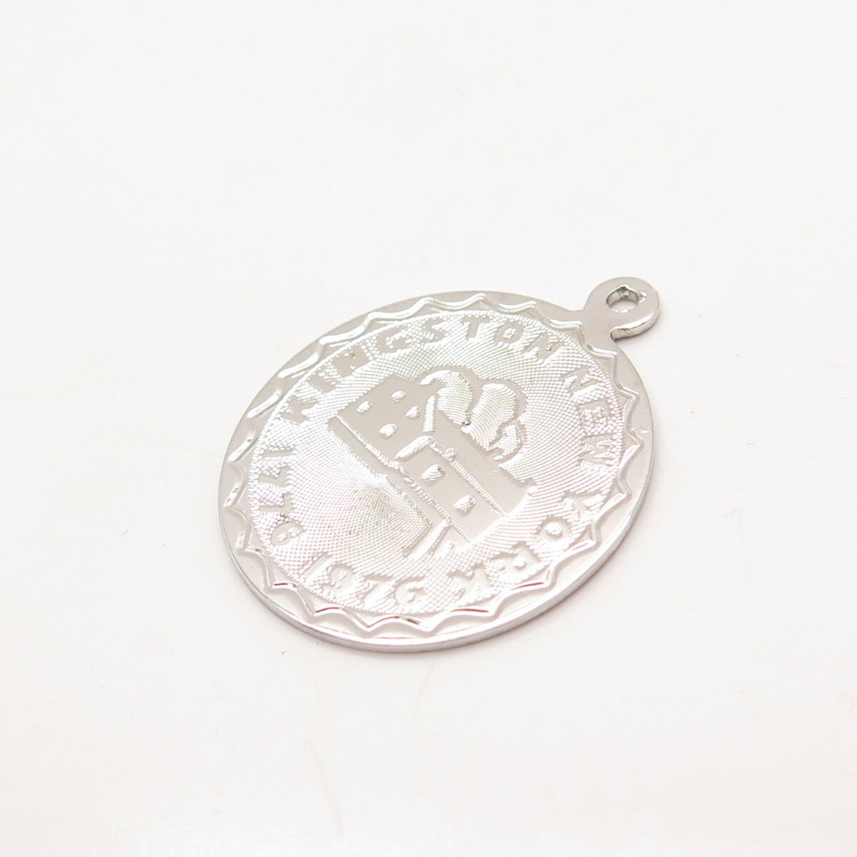 925 Sterling Silver Vintage Kingston New York 1776 - 1976 Round Pendant