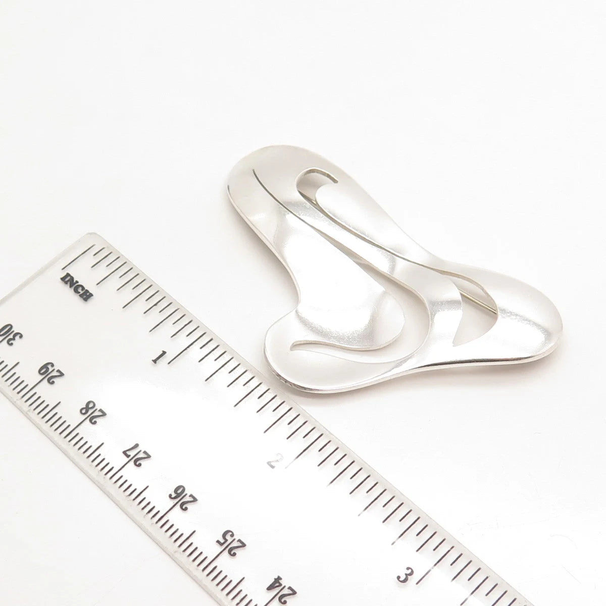 925 Sterling Silver Vintage Mexico Modernist Pin Brooch