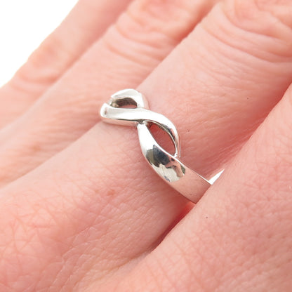 Han 925 Sterling Silver Vintage Infinity Ring Size 7.75