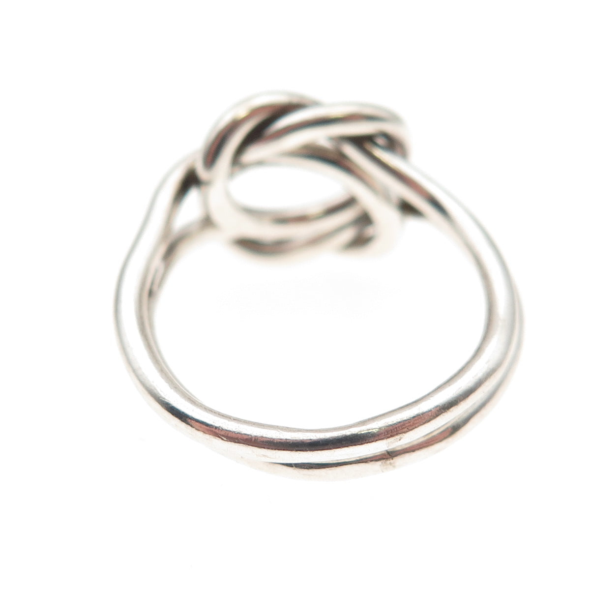 925 Sterling Silver Vintage Interlocked Love Knot Oxidized Ring Size 6