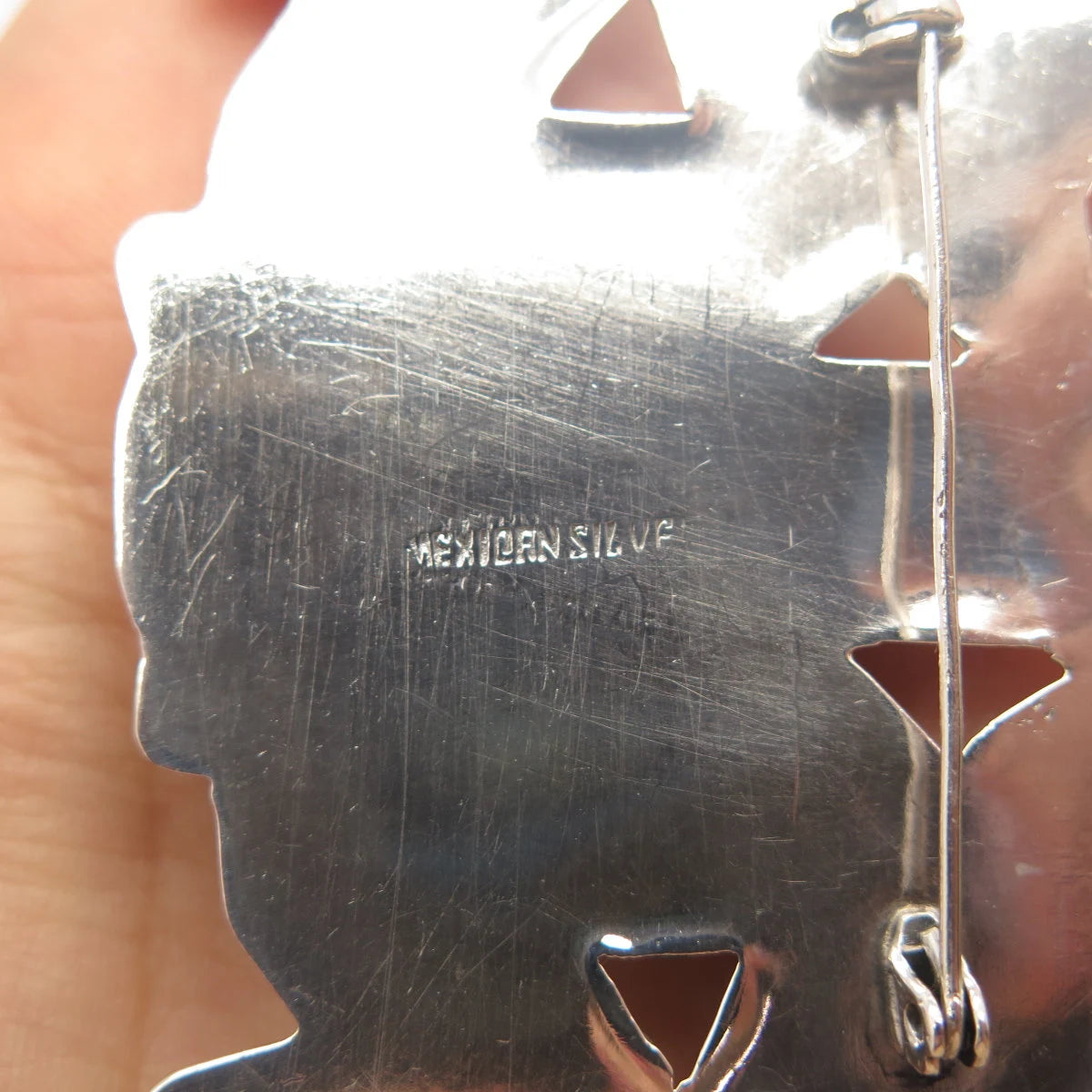 925 Sterling Silver Vintage Mexico Mexican Wanderer Pin Brooch