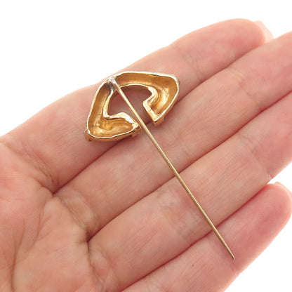 Gold Filled Vintage Horse Hoof For Good Luck Lapel Pin