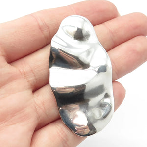 925 Sterling Silver Vintage Concaved Pendant