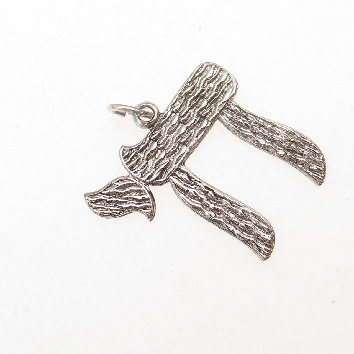 Rand & Paseka 925 Sterling Silver Vintage Chai Judaica Oxidized Charm Pendant