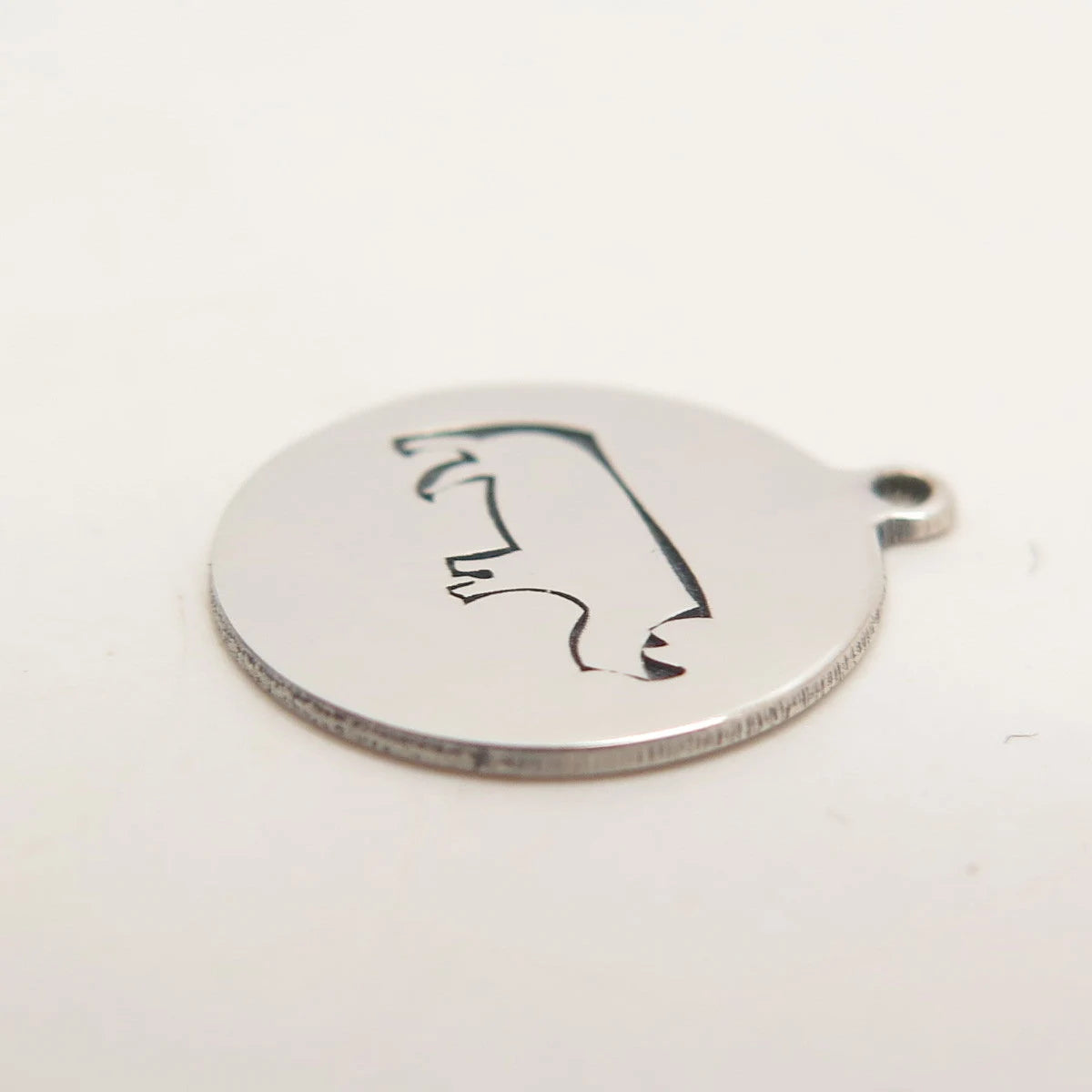 925 Sterling Silver USA Two In Town Rhinoceros Charm Pendant