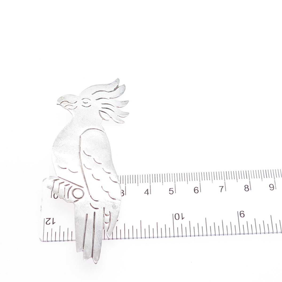 925 Sterling Silver Vintage Mexico Parrot Bird Pin Brooch