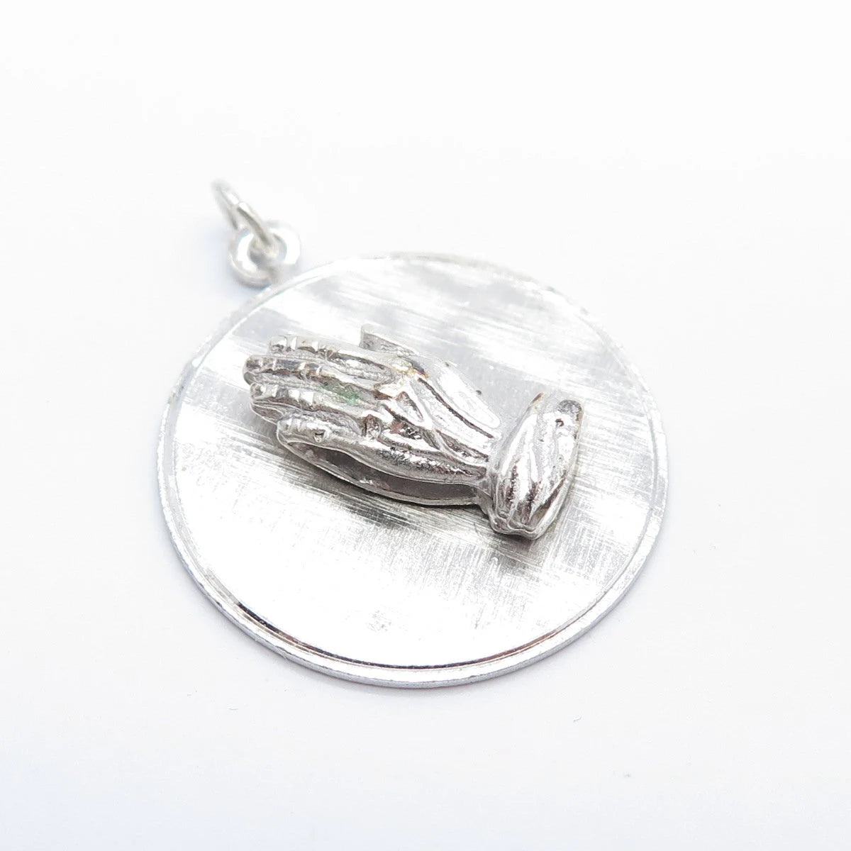 925 Sterling Silver Vintage Griffith & Sons Co Hands In Prayer Pendant