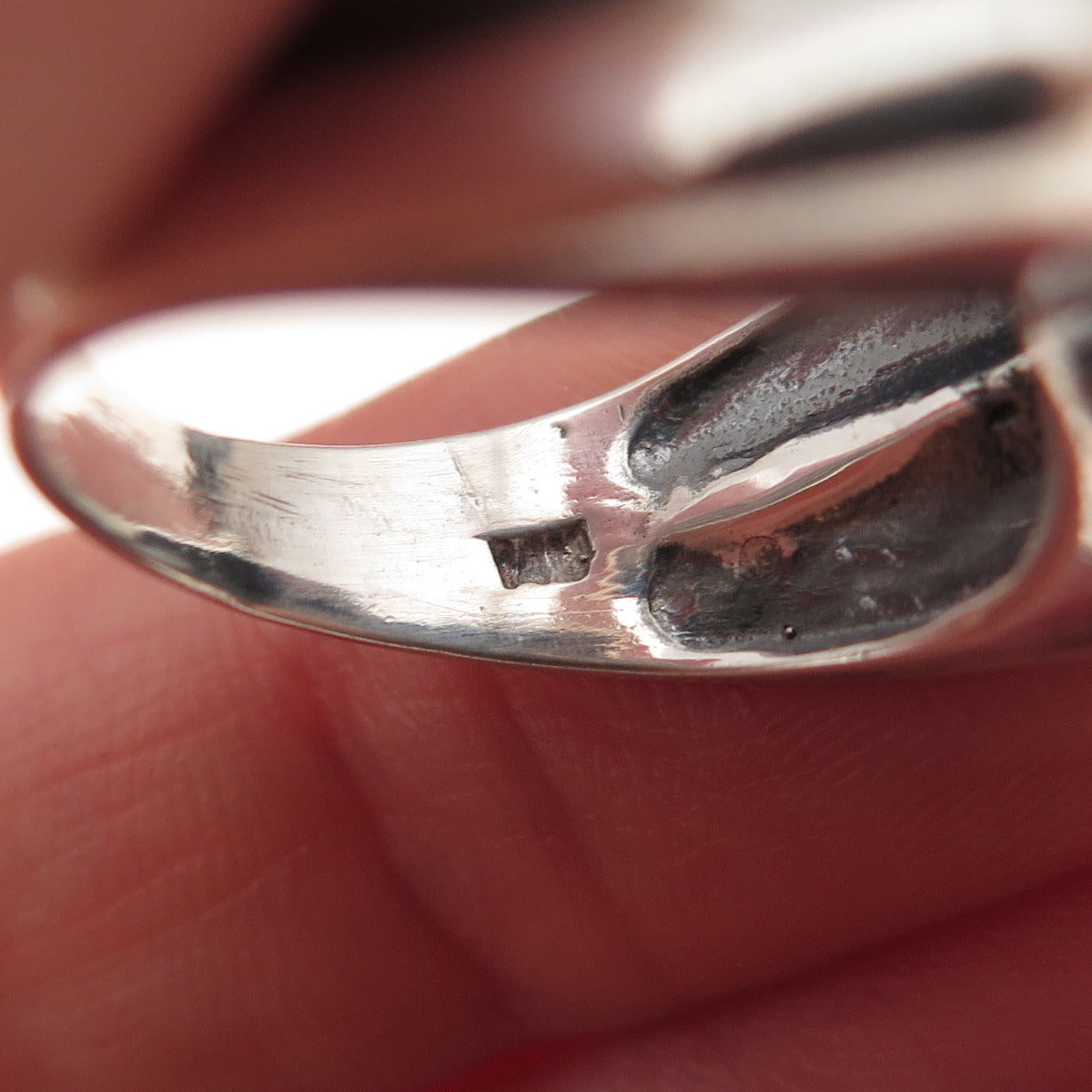 N&D Onderdonk 925 Sterling Silver Vintage Modernist X-Shape Ring Size 6.75
