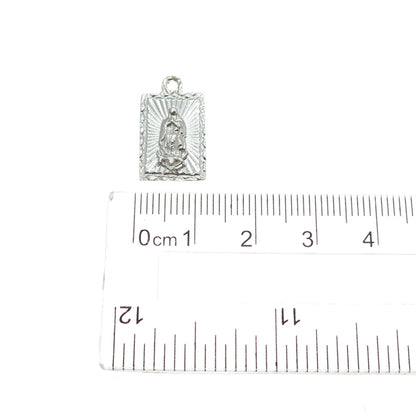 925 Sterling Silver Vintage St. Mary Miraculous Minimalist Charm Pendant