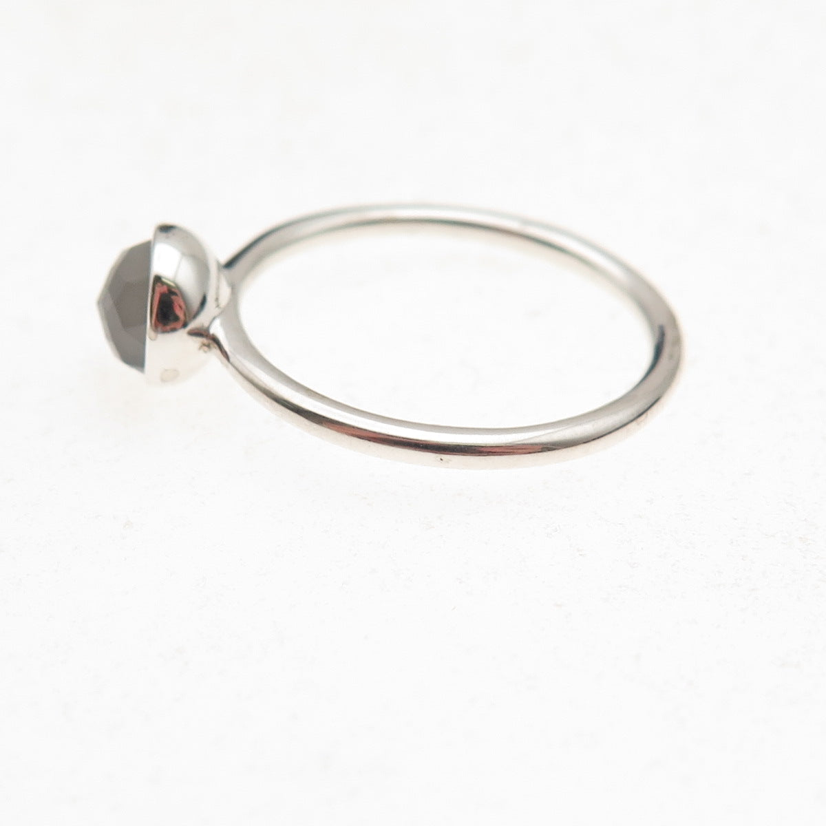 Pandora Sterling Silver Real Gray Moonstone June Birthday Blooms Ring Size 6.75