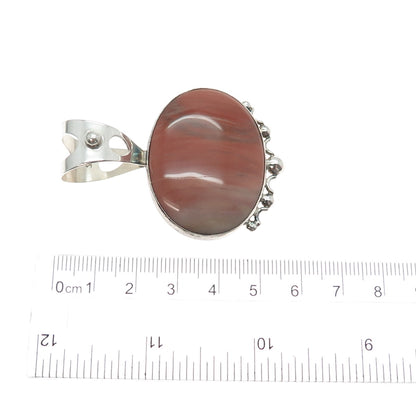 JAY KING DESERT ROSE Sterling Silver Vintage Real Montana Agate Charm Pendant