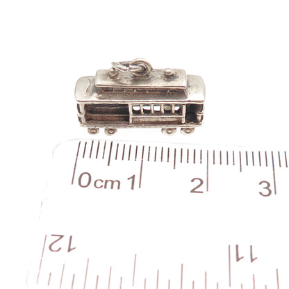 DANECRAFT 925 Sterling Silver Vintage San Francisco Cable Car 3D Mini Pendant