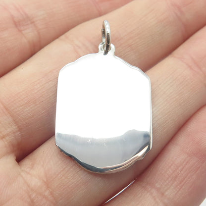 925 Sterling Silver Vintage Niello Hindu Goddess Pendant