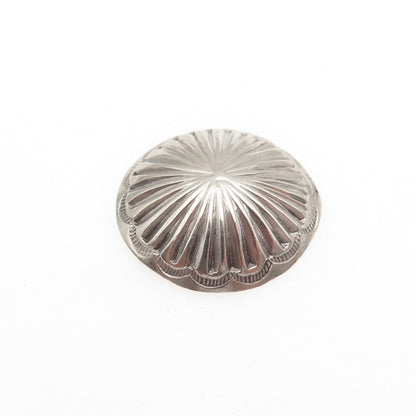 Old Pawn 925 Sterling Silver Vintage Southwestern Oxidized Tribal Concho Button