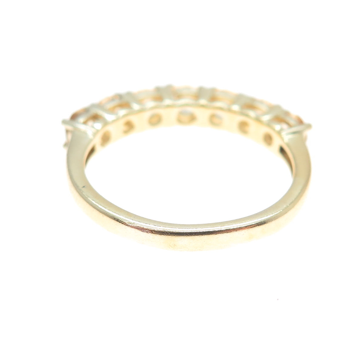 CHUCK CLEMENCY 925 Sterling Silver Gold Plated Real Yellow Topaz Ring Size 6.25