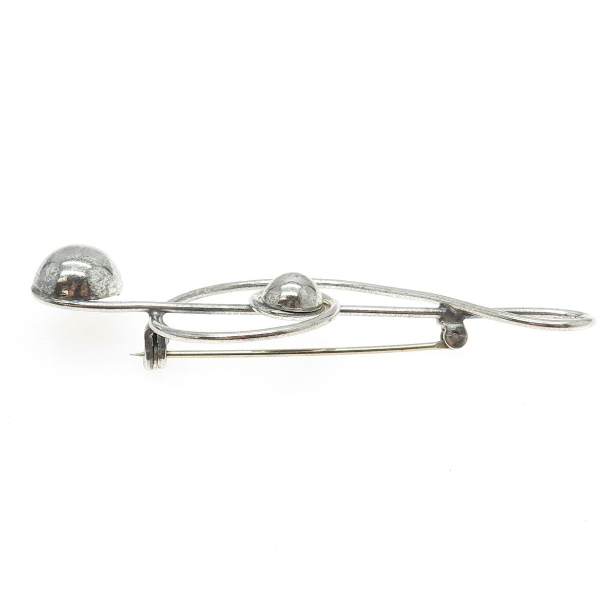 LANG 925 Sterling Silver Vintage Treble Clef Music Pin Brooch