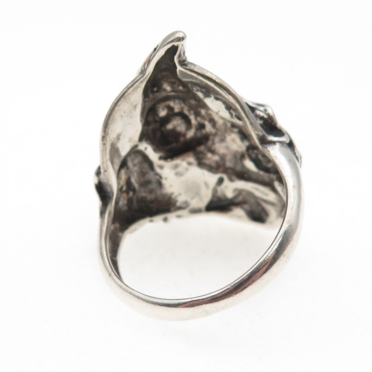 Shube 925 Sterling Silver Vintage Rhinestone & Crystal Wizard Ring Size 12.25