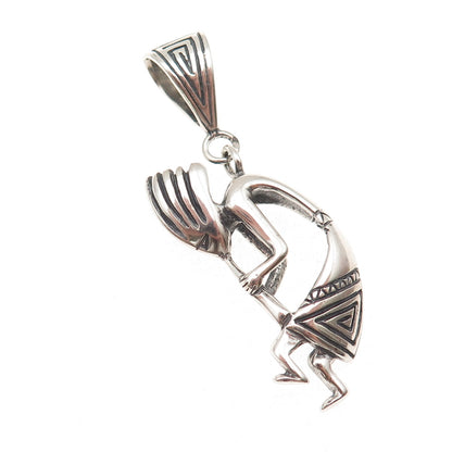Old Pawn 925 Sterling Silver Vintage Southwestern Kokopelli Tribal Charm Pendant