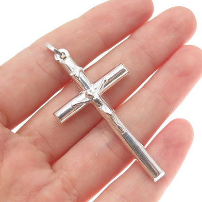 925 Sterling Silver Vintage Crucifix Cross Religious Charm Pendant