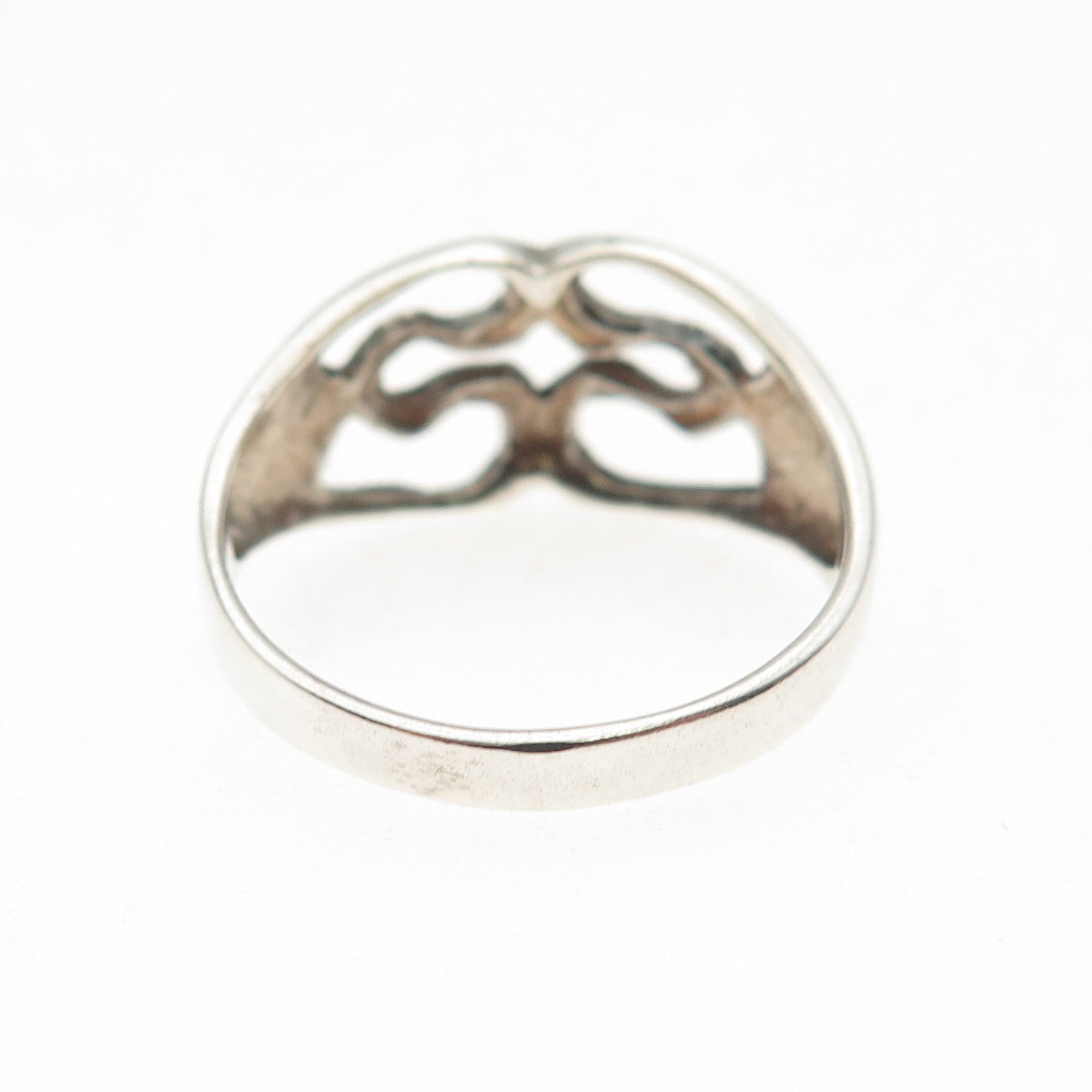 925 Sterling Silver Vintage Modernist Ring Size 8.75