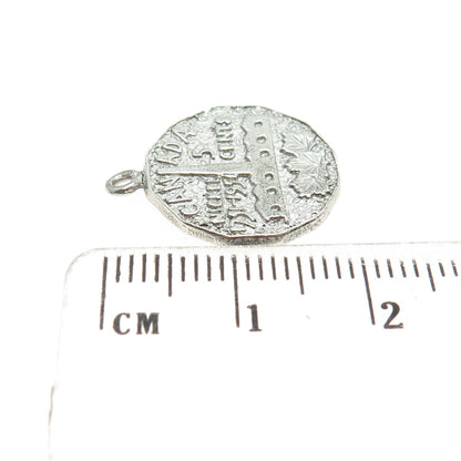 925 Sterling Silver Vintage 1751- 1951 Canada Big Nickel 5 Cents Coin Pendant