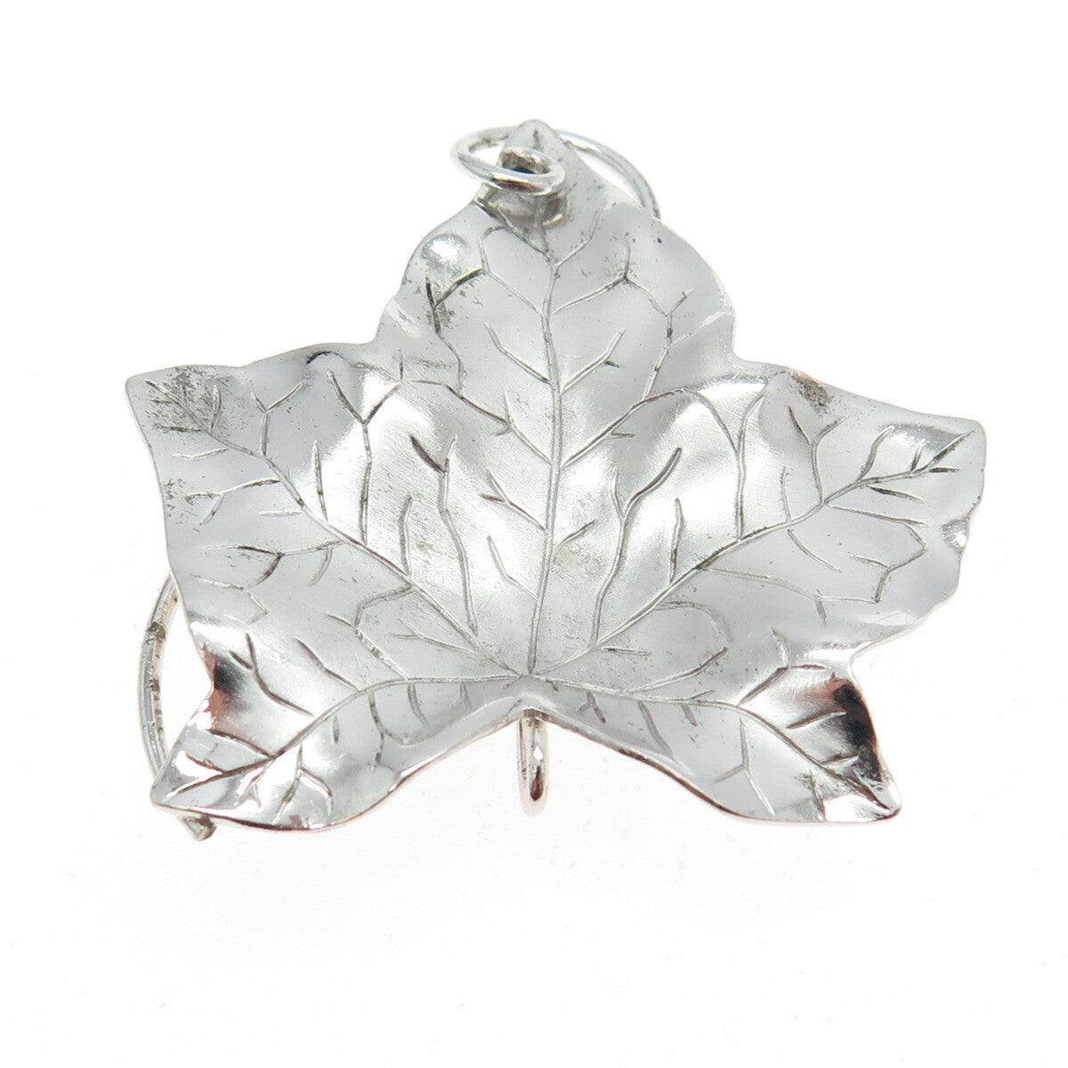CARL ART 925 Sterling Silver Vintage Maple Leaf Pin Brooch / Pendant