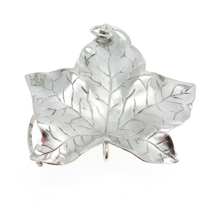 CARL ART 925 Sterling Silver Vintage Maple Leaf Pin Brooch / Pendant
