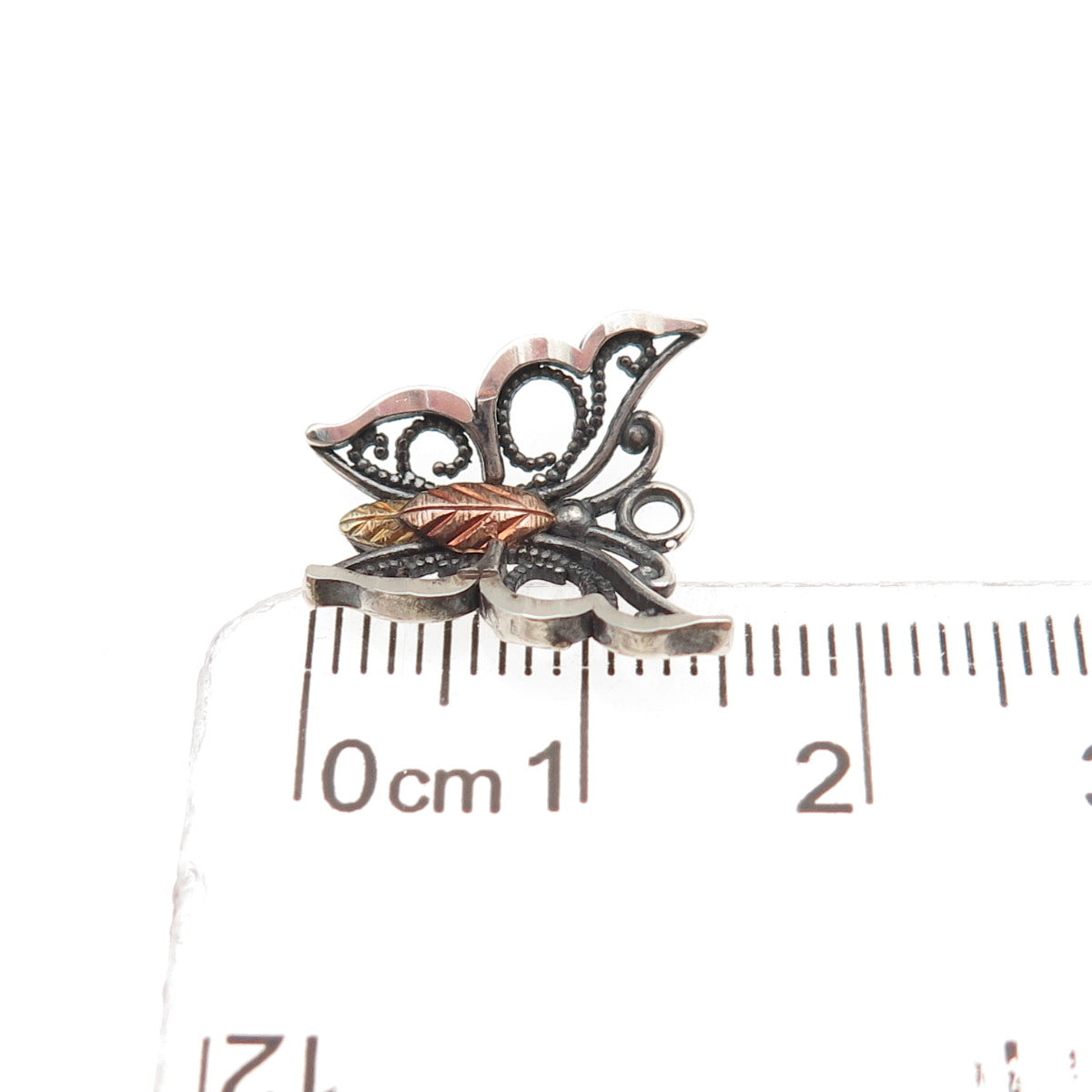 Coleman Co. 925 Sterling Silver 12K Gold Vintage Butterfly Mini Charm Pendant
