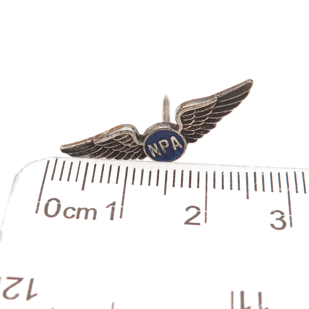 925 Sterling Silver Antique WWII Enamel National Pilot's Association Lapel Pin