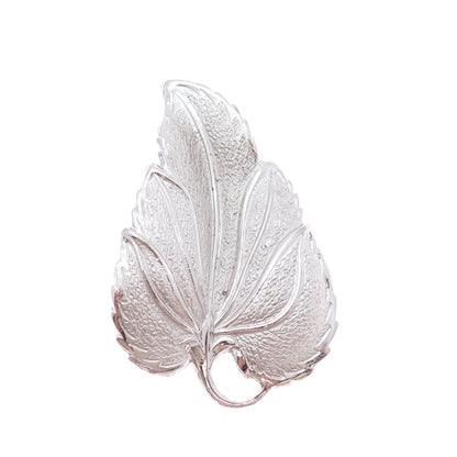 DANECRAFT 925 Sterling Silver Antique Art Deco Floral Leaf Pin Brooch