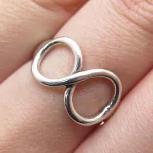 925 Sterling Silver Vintage Infinity Ring Size 7.75