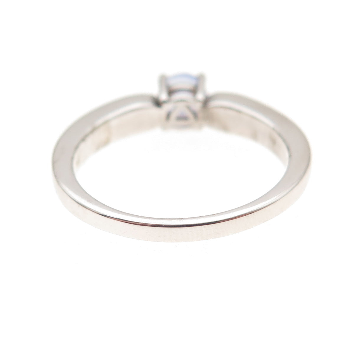 925 Sterling Silver Real Round-Cut Tanzanite & Opal Ring Size 8.25