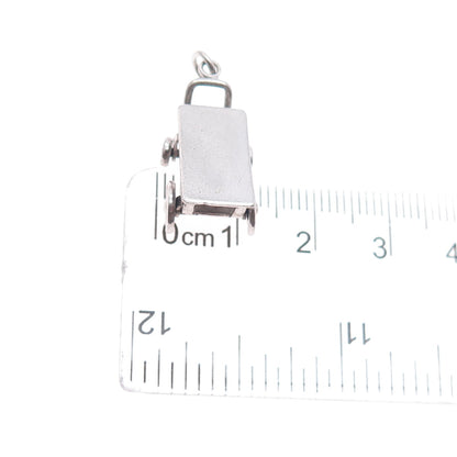 925 Sterling Silver Antique Art Deco Wagon / Trolley Mini 3D Charm Pendant