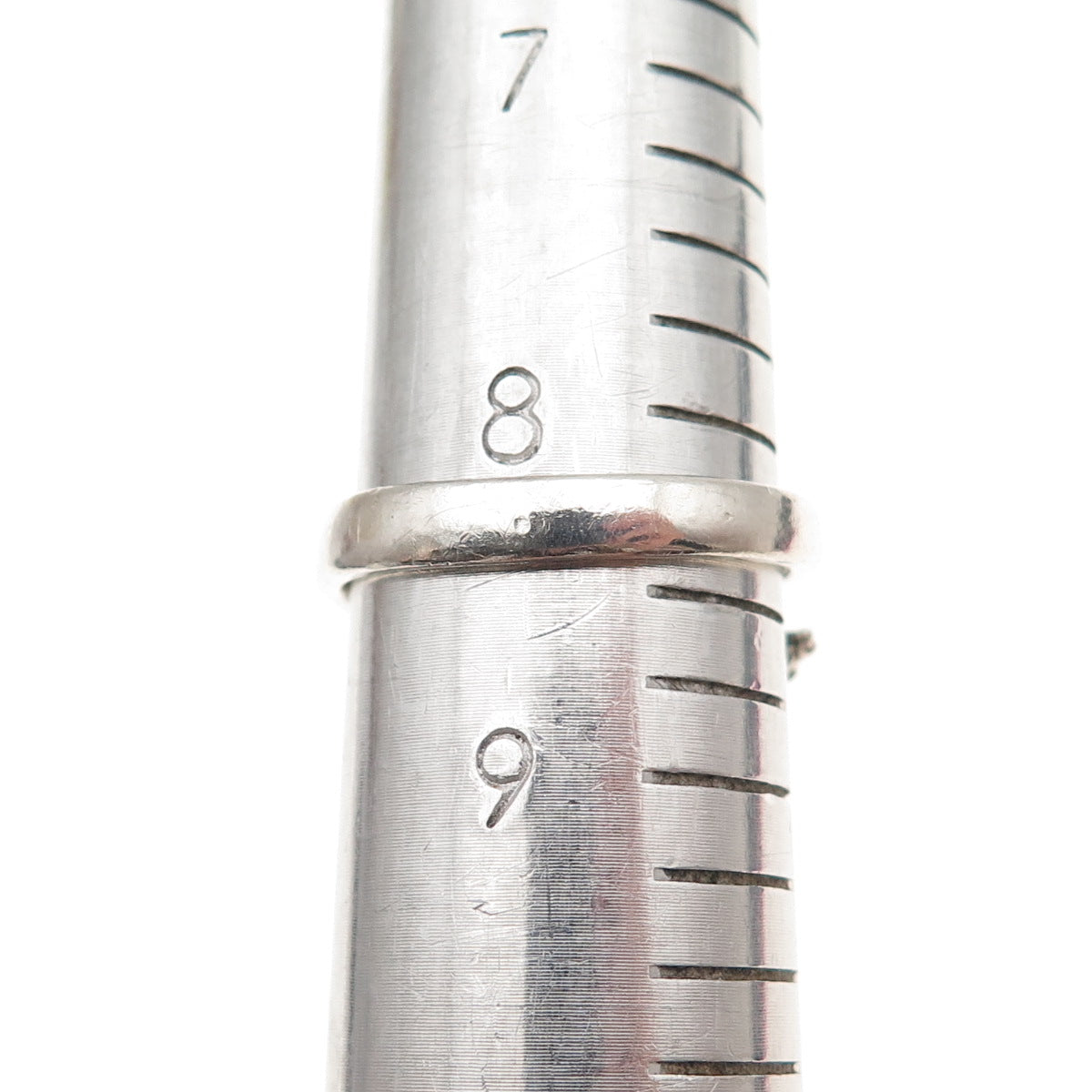 925 Sterling Silver Vintage Hug Oxidized Adjustable Ring Size 8.5