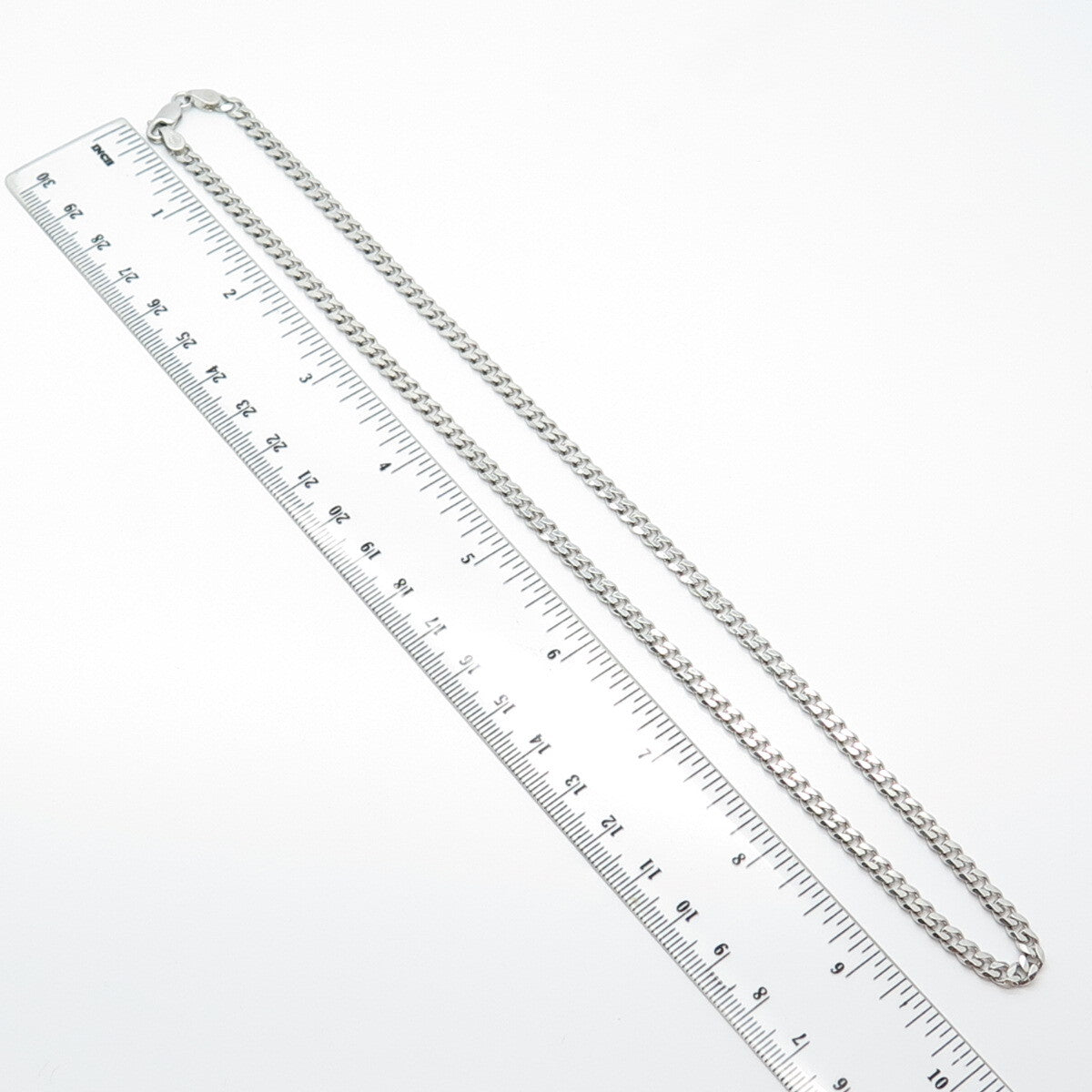 925 Sterling Silver Cuban Link Chain Necklace 20"
