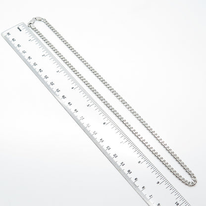925 Sterling Silver Cuban Link Chain Necklace 20"